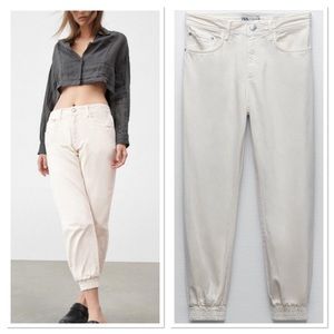 NWT Zara The Mercer Jogger Slim Fit Mid-Rise Tapered Leg Pant Sz:L